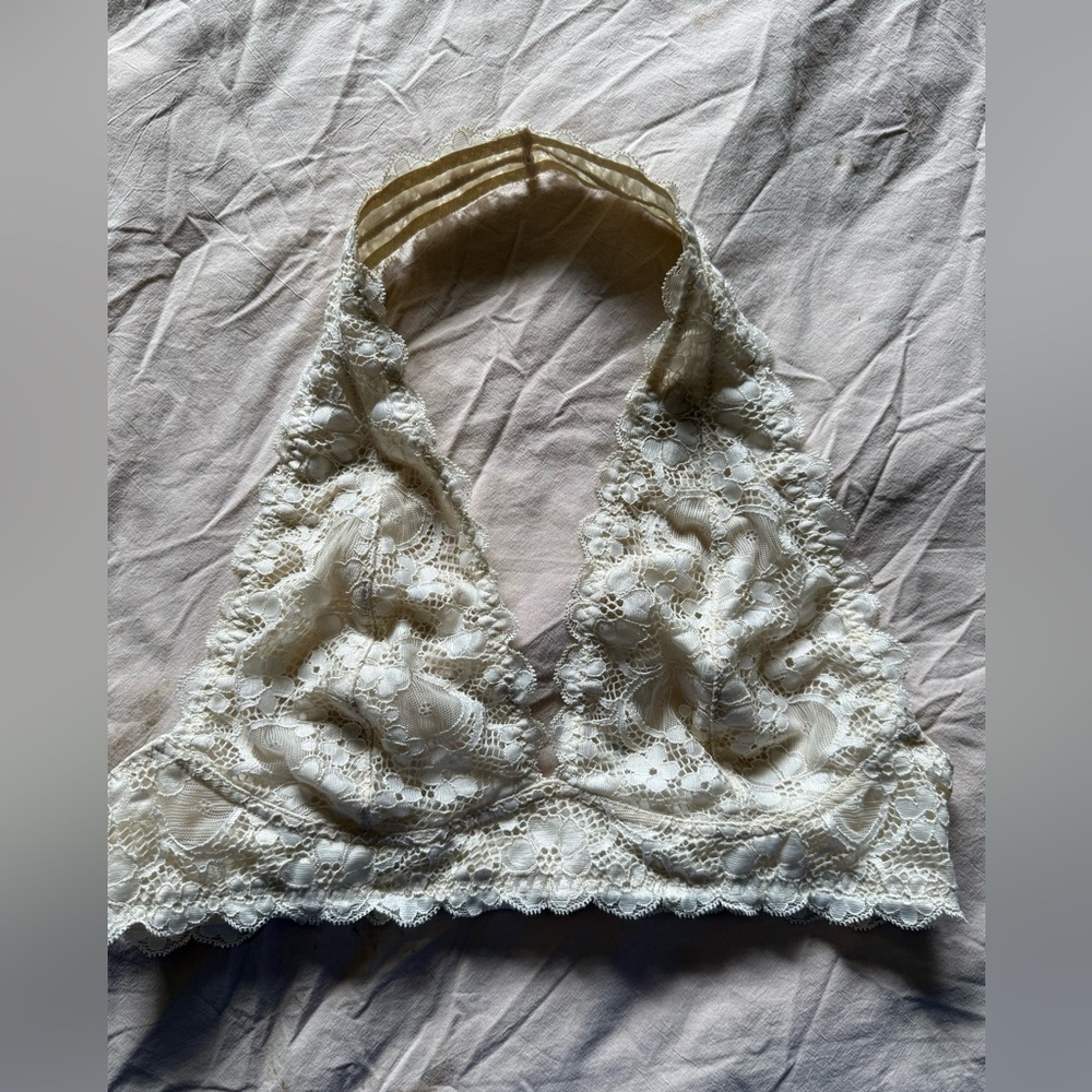 Free People Lace Halter Bralette